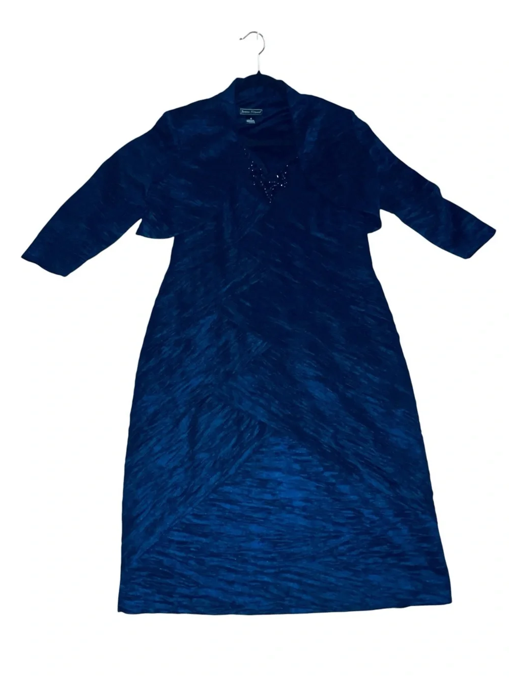 Jessica Howard Navy Blue Midi Dress with Bolero Jacket